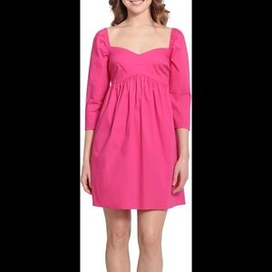 Donna Morgan Vibrant Pink Long Sleeve Dress, NWT, SZ 6